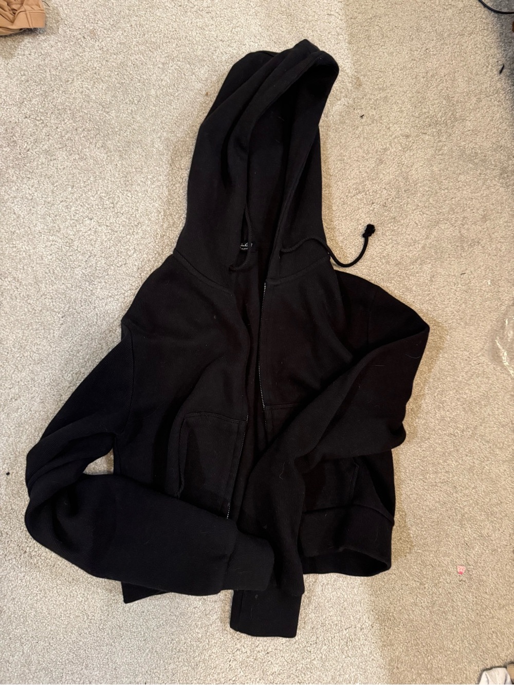 Brandy Melville black zip up, one size